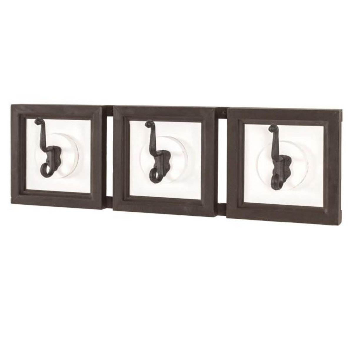 Paris Prix Patère Murale en Bois  3 Crochets  58cm Naturel