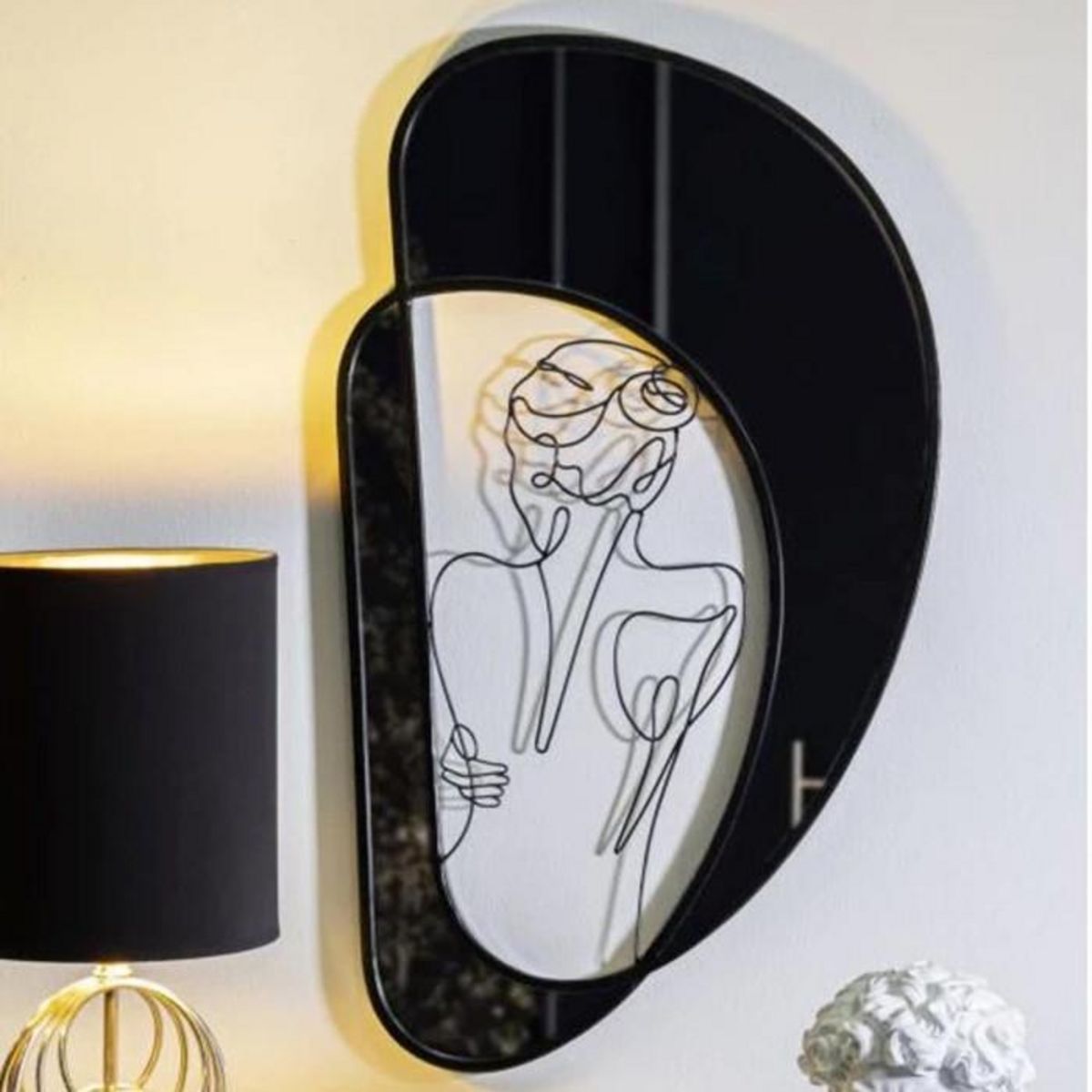 Paris Prix Miroir Mural Design  Nudity  70cm Noir