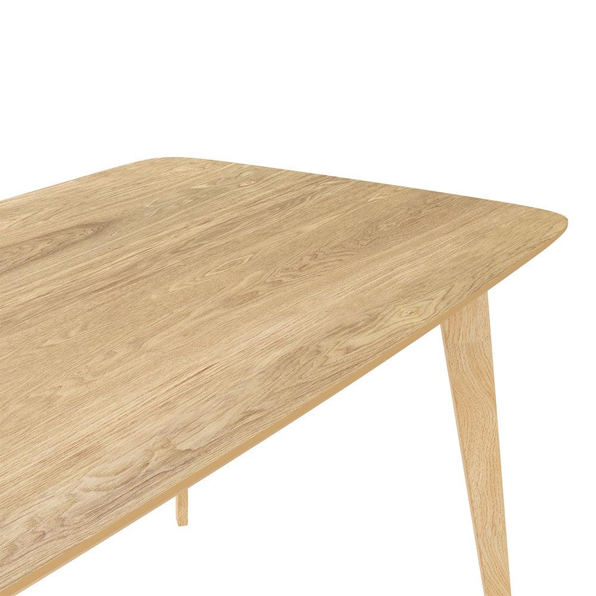 Voir la diapositive 3 : MAISON PAVANE Table rectangulaire 6 personnes en bois clair 150 cm-oman