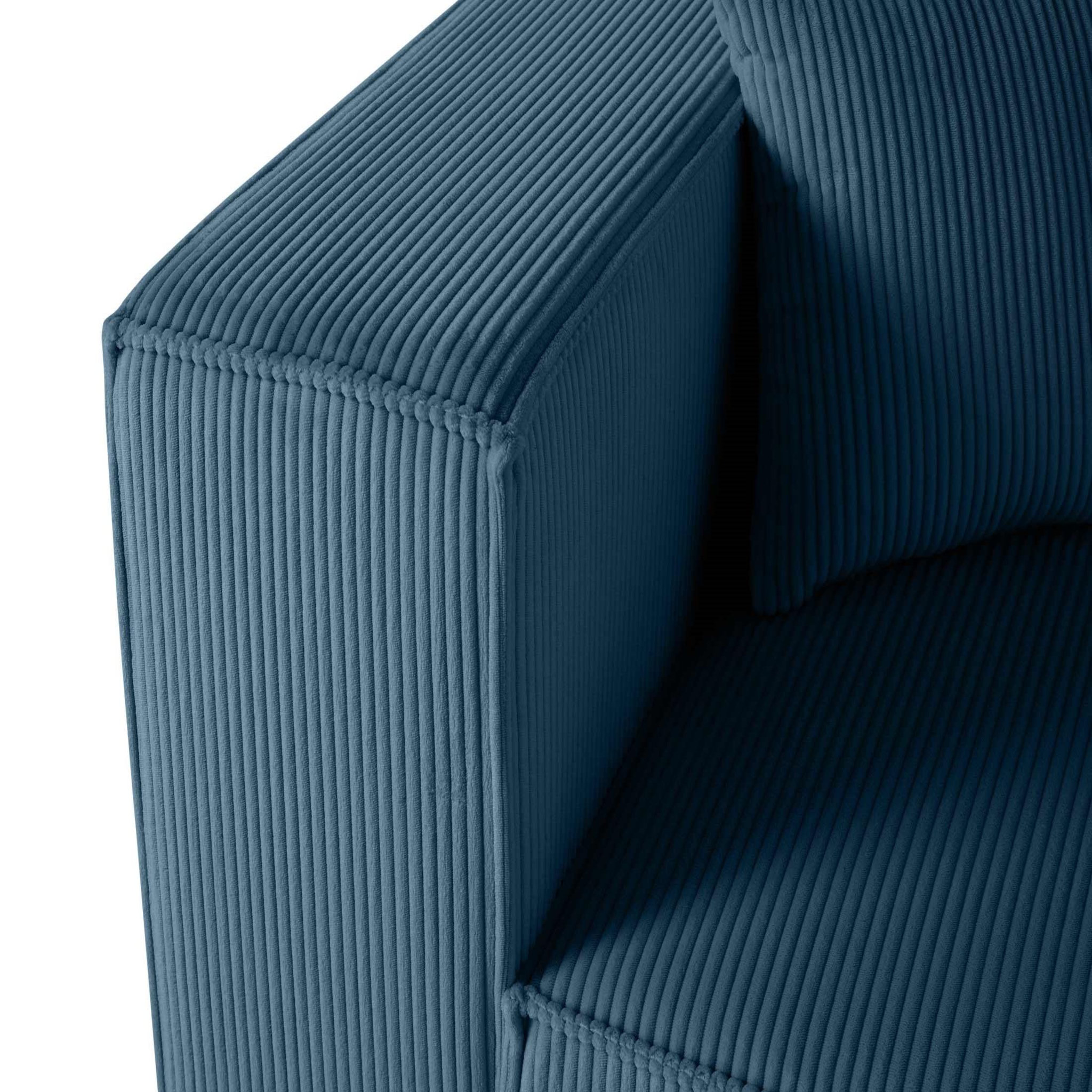 Voir la diapositive 3 : LISA DESIGN Arty - module d'assise gauche - en velours côtelé