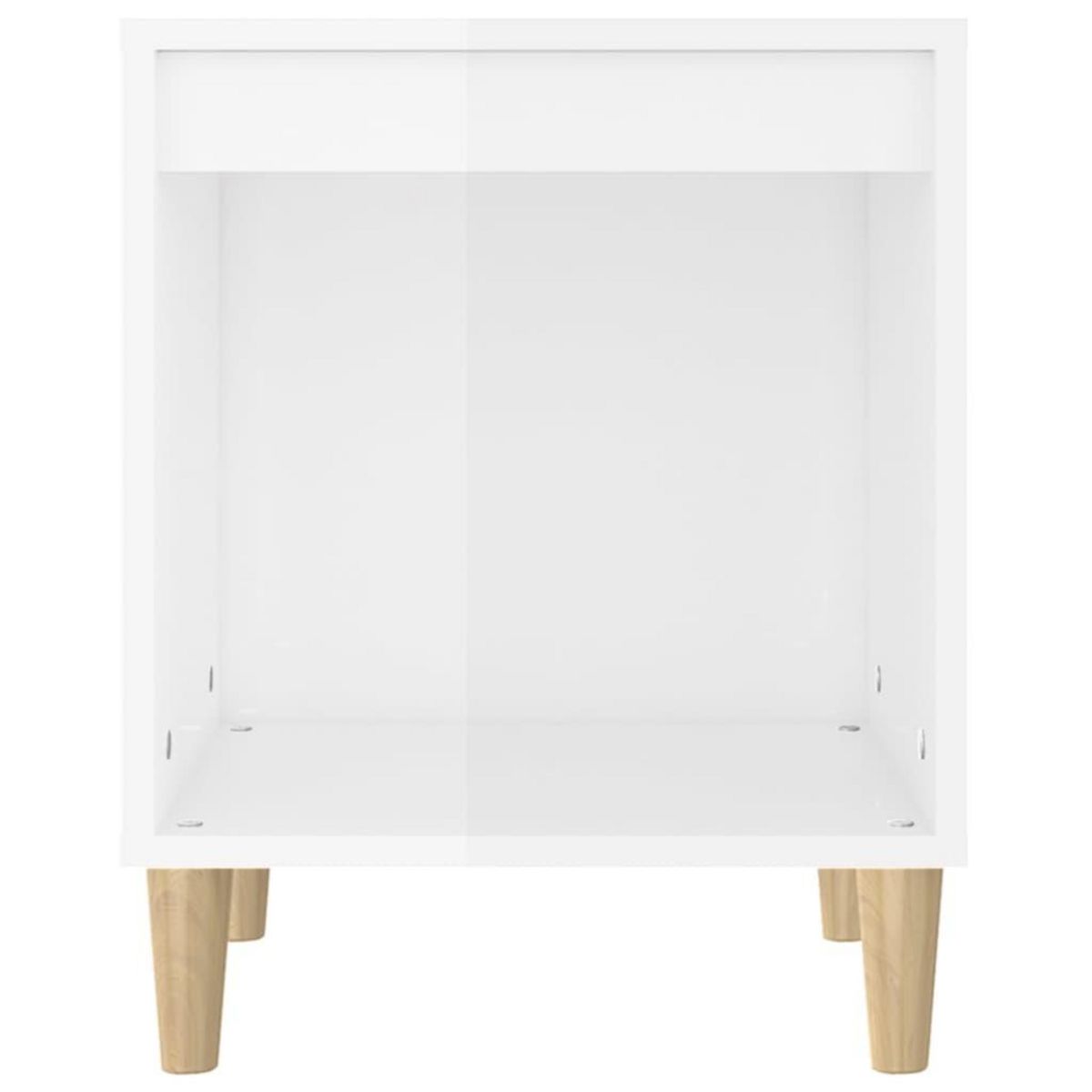 VIDAXL Table de chevet Blanc brillant 40x35x50 cm Bois d'ingenierie