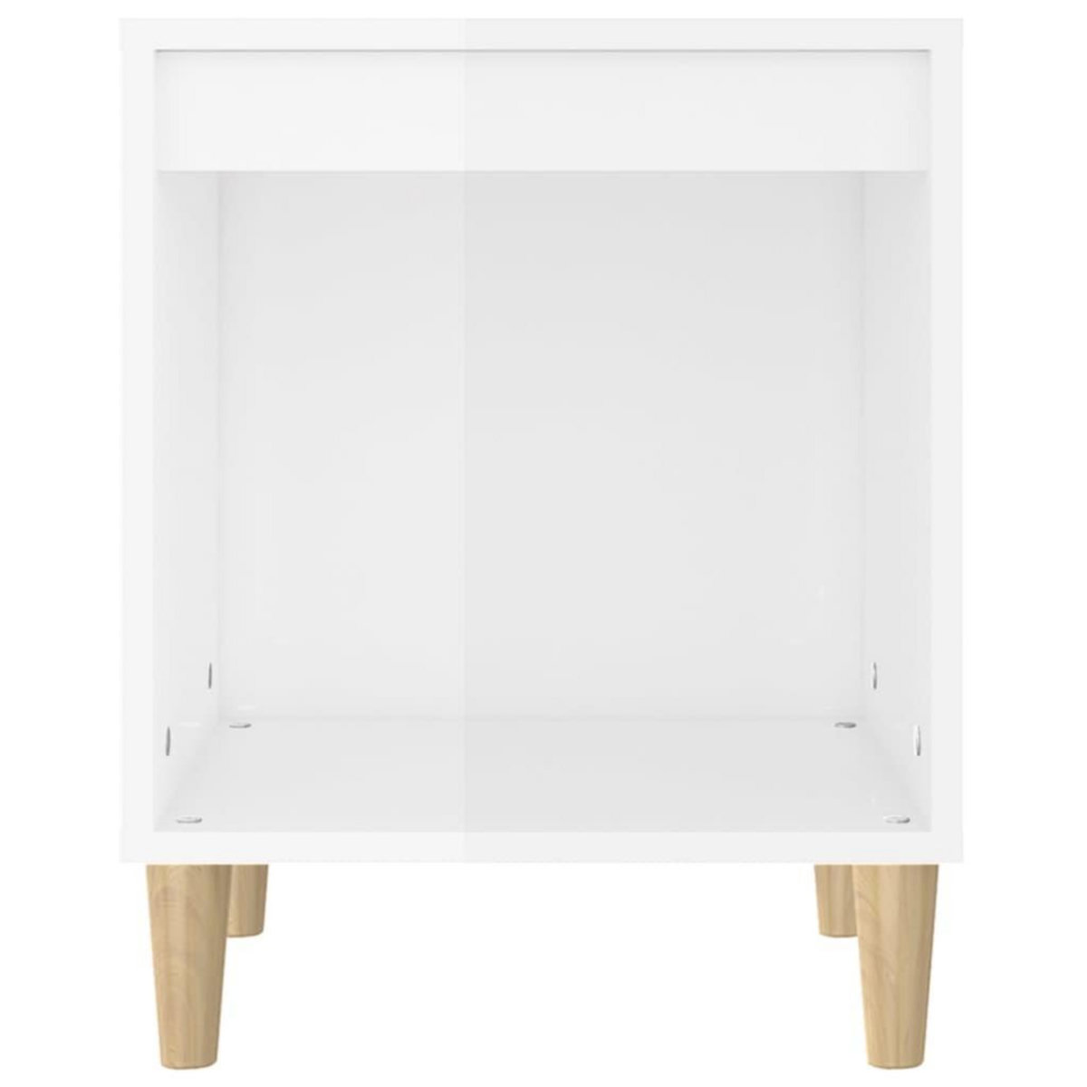 VIDAXL Table de chevet Blanc brillant 40x35x50 cm Bois d'ingenierie