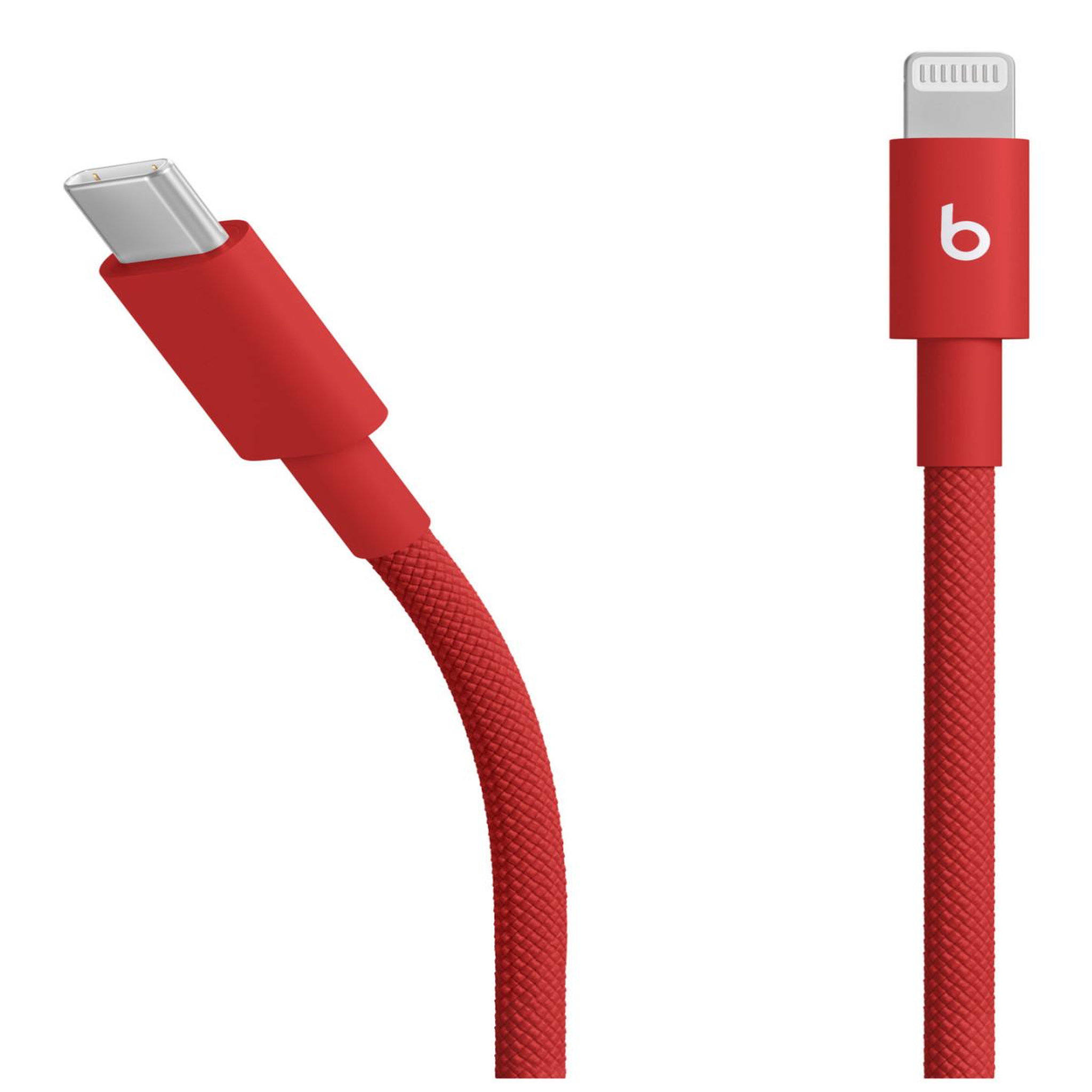 Voir la diapositive 3 : BEATS Câble de charge tissé USB-C vers Lightning 1M50 Rouge fl