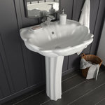 VIDAXL Lavabo autoportant avec socle Ceramique Blanc 580x510x200 mm