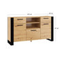 Voir la diapositive 4 : BEST MOBILIER Donnely - buffet bas - effet bois et noir - 155 cm