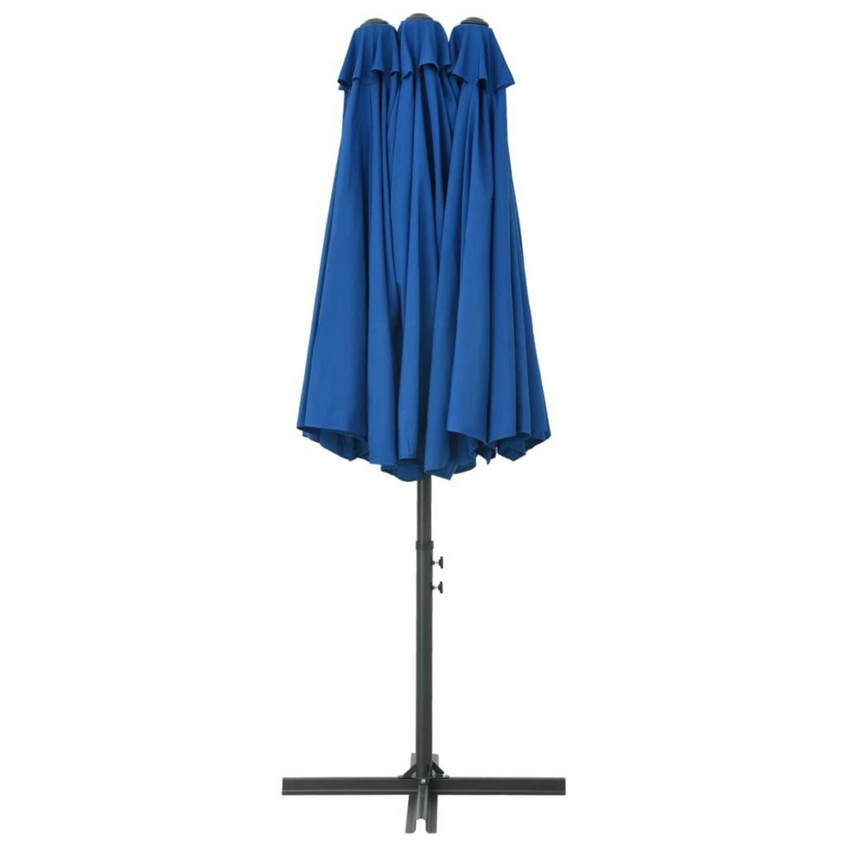 VIDAXL Parasol d'exterieur et poteau en aluminium 460x270 cm Bleu