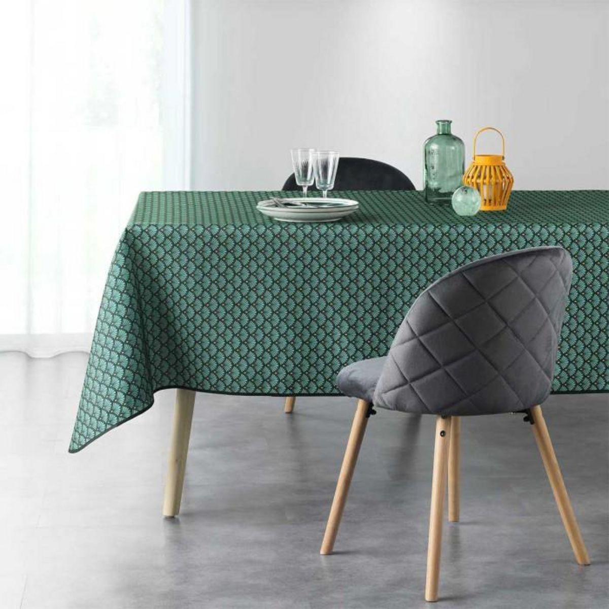 Paris Prix Nappe Imprimée  Art Chic  150x240cm Vert