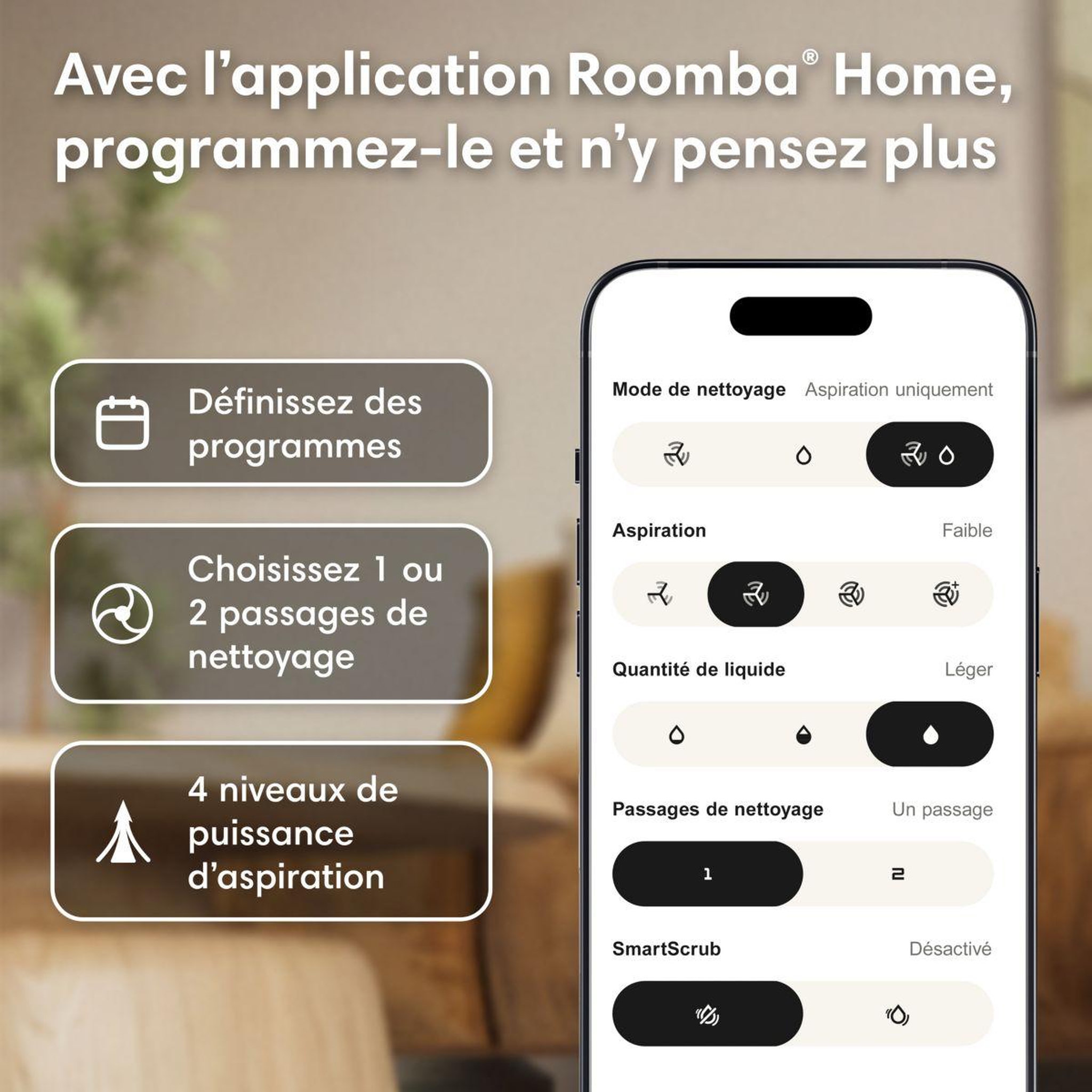 Voir la diapositive 2 : IROBOT Robot Aspirateur Laveur Roomba Combo 115