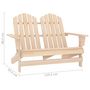 Voir la diapositive 6 : VIDAXL Chaise de jardin Adirondack 2 places bois de sapin massif