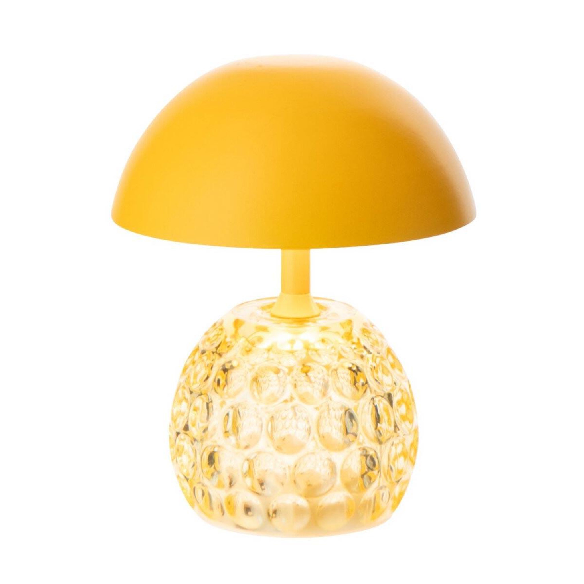 Voir la diapositive 2 : J-LINE Lampe à poser led champignon  fungo  15cm jaune