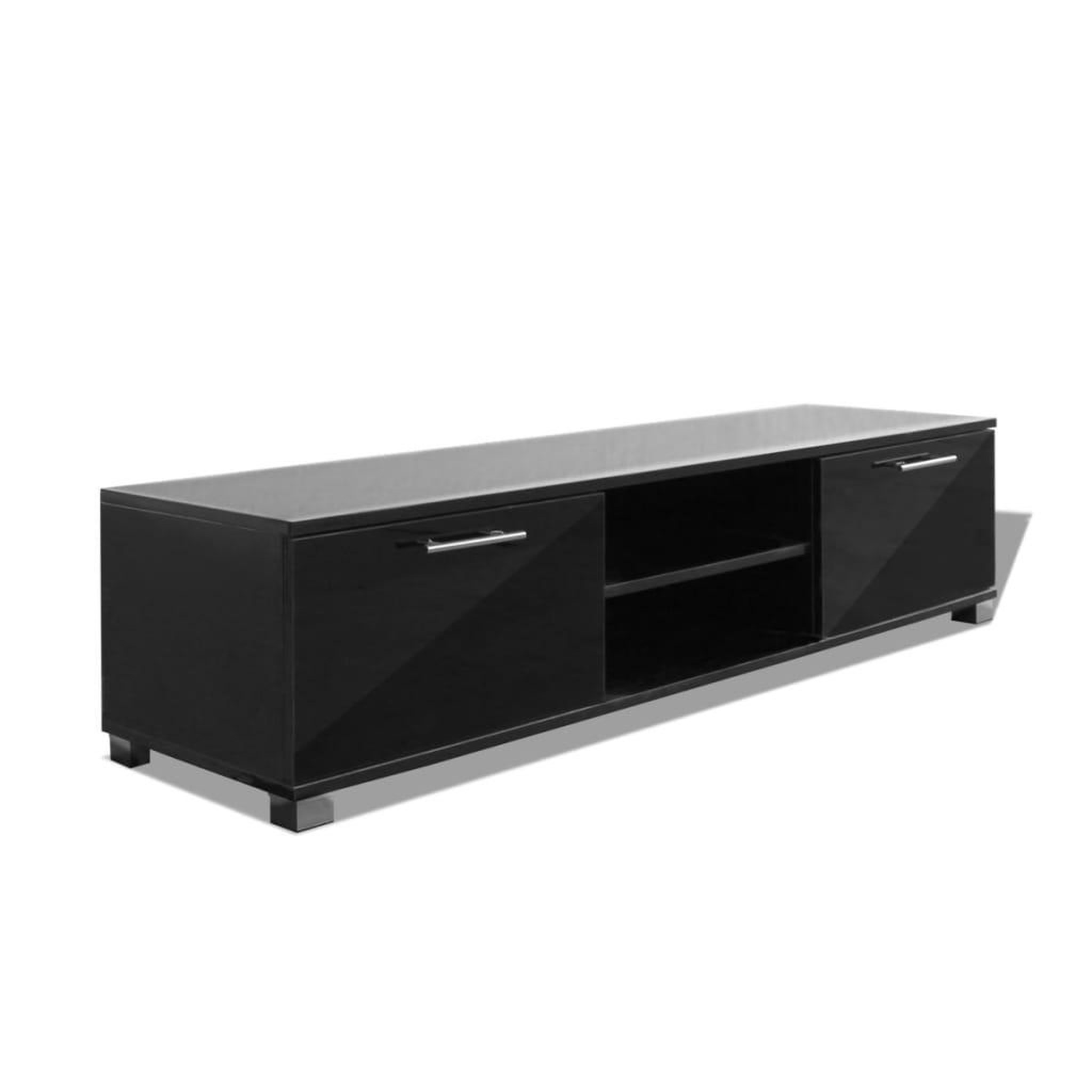 Voir la diapositive 2 : VIDAXL Meuble TV Noir brillant 120x40,5x35 cm