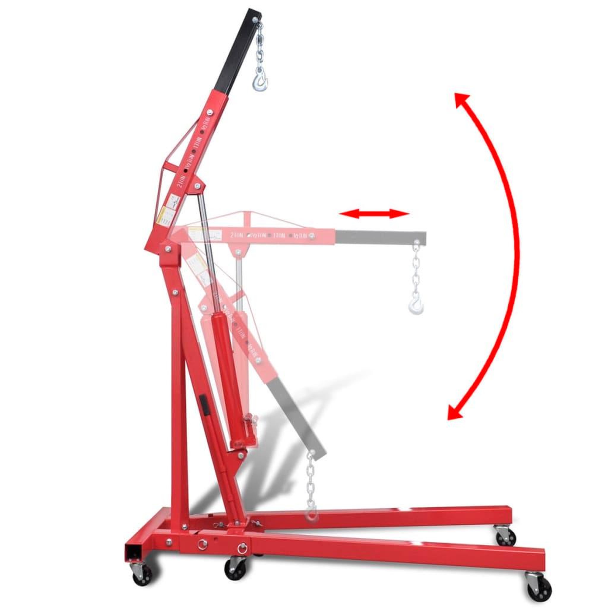 Voir la diapositive 5 : VIDAXL Grue pliable pour moteurs 2 tonnes 88,2 kg