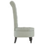 Voir la diapositive 4 : VIDAXL Chaise a dossier haut gris clair velours conception de bouton