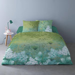 Dourev Housse de couette 240x220 BLANCHEFLEUR + 2 taies Percale de coton