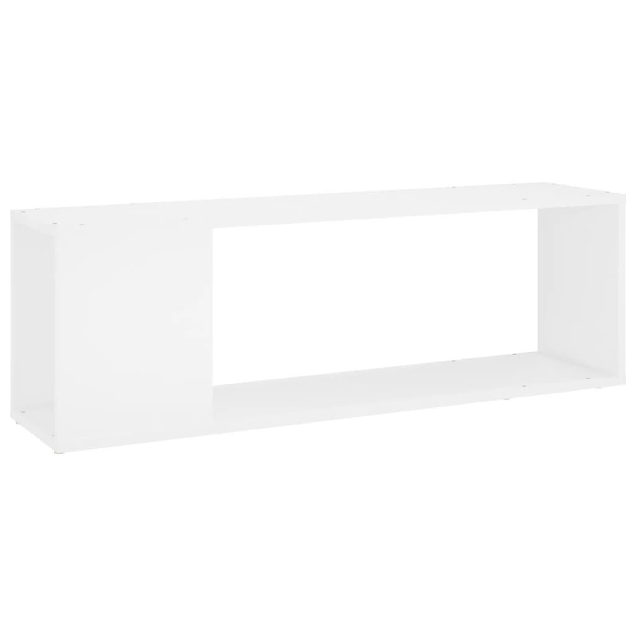 Voir la diapositive 2 : VIDAXL Meuble TV Blanc 100x24x32 cm Bois d'ingenierie