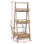 Voir la diapositive 4 : VIDAXL Etagere a plantes pliable 3 niveaux Bambou