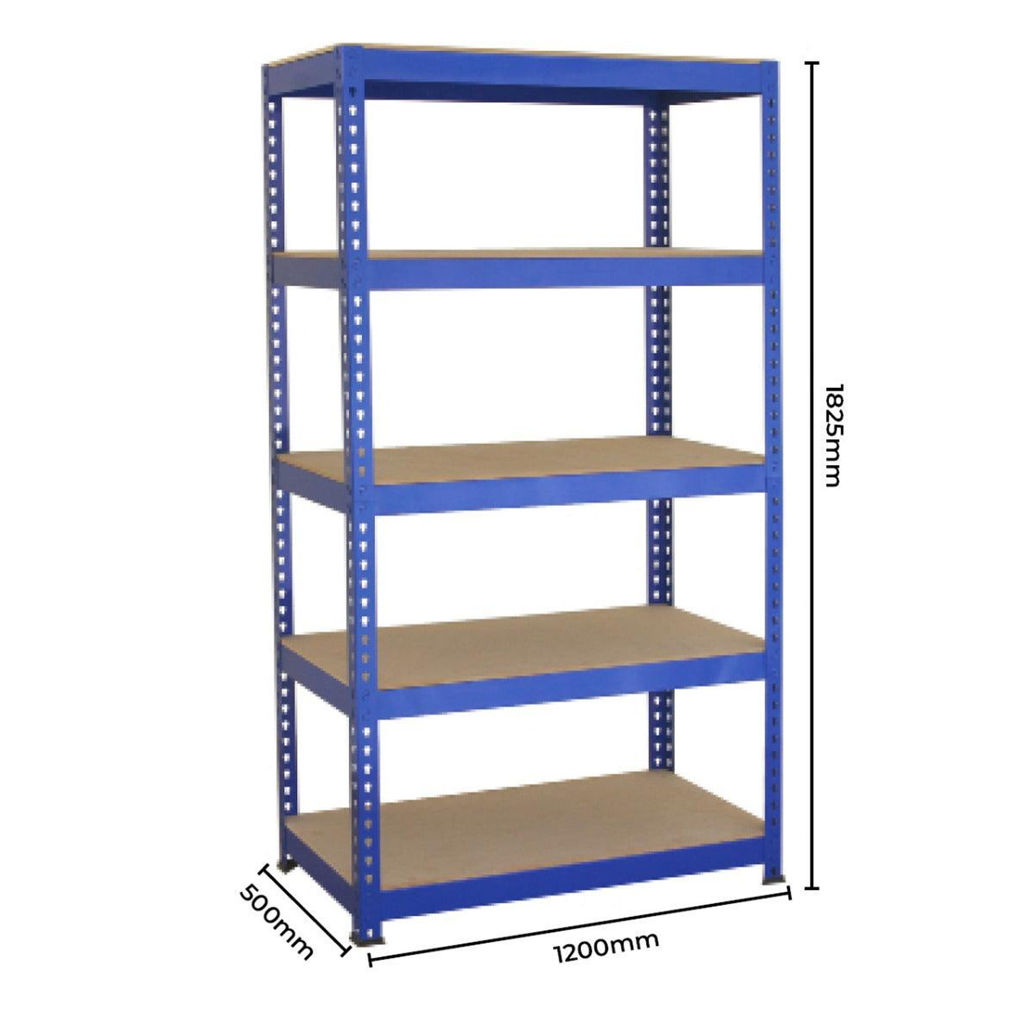 Voir la diapositive 5 : MONSTER RACKING 10 rayonnages t-rax en acier bleu 120cm x 45cm x 180cm