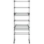 Voir la diapositive 3 : VIDAXL Etagere a linge a 3 niveaux avec roues Argente 60x70x129 cm