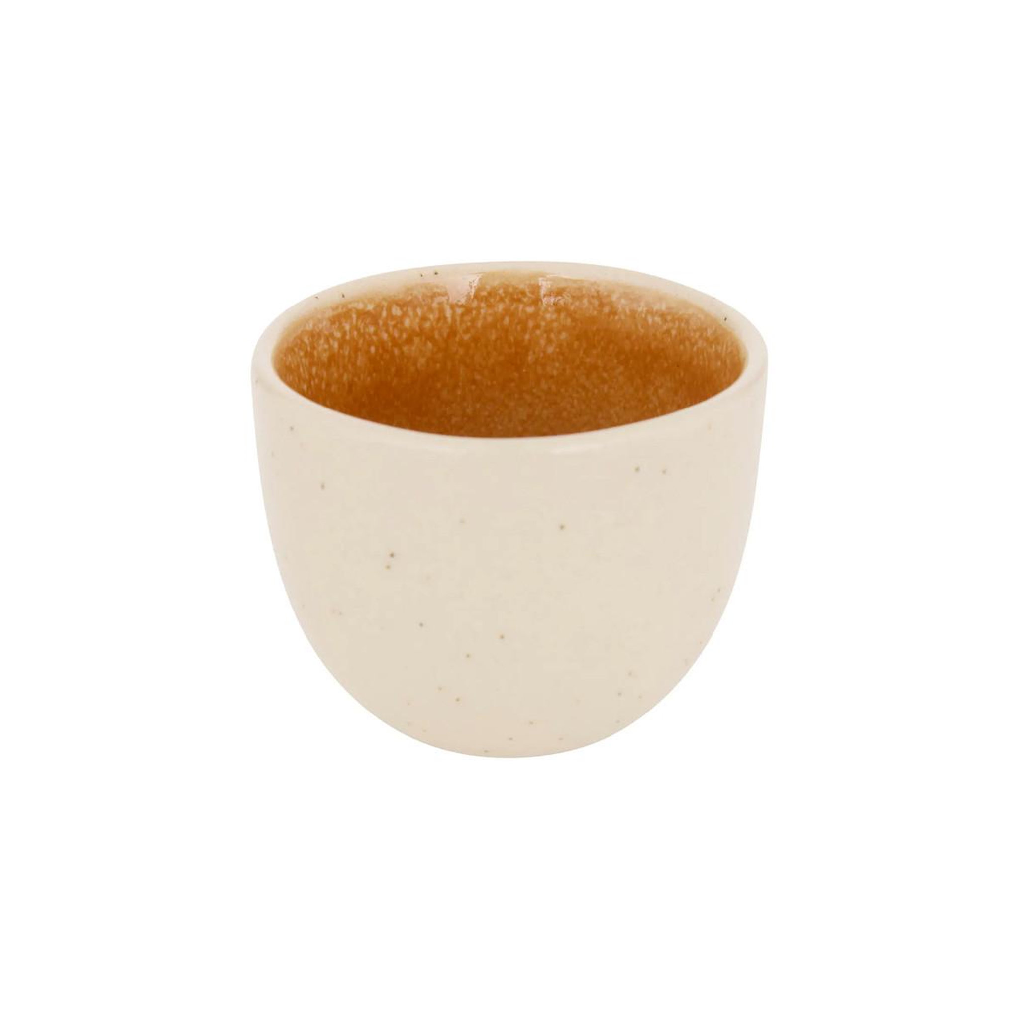 Voir la diapositive 2 : SECRET DE GOURMET Lot de 6 tasses à café en faïence  wonja  10cl ocre