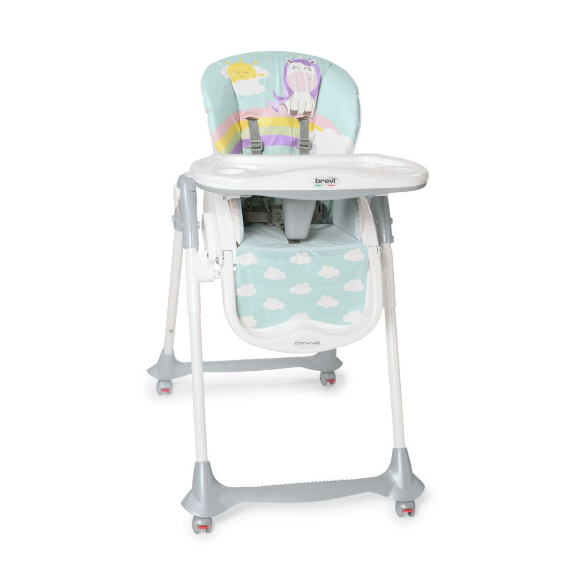 BREVI chaise haute Convivio - licorne