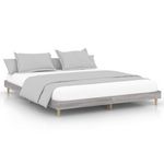 VIDAXL Cadre de lit sans matelas sonoma gris 200x200 cm