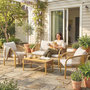 Voir la diapositive 4 : OUTSUNNY Salon de jardin colonial 4 places kaki beige