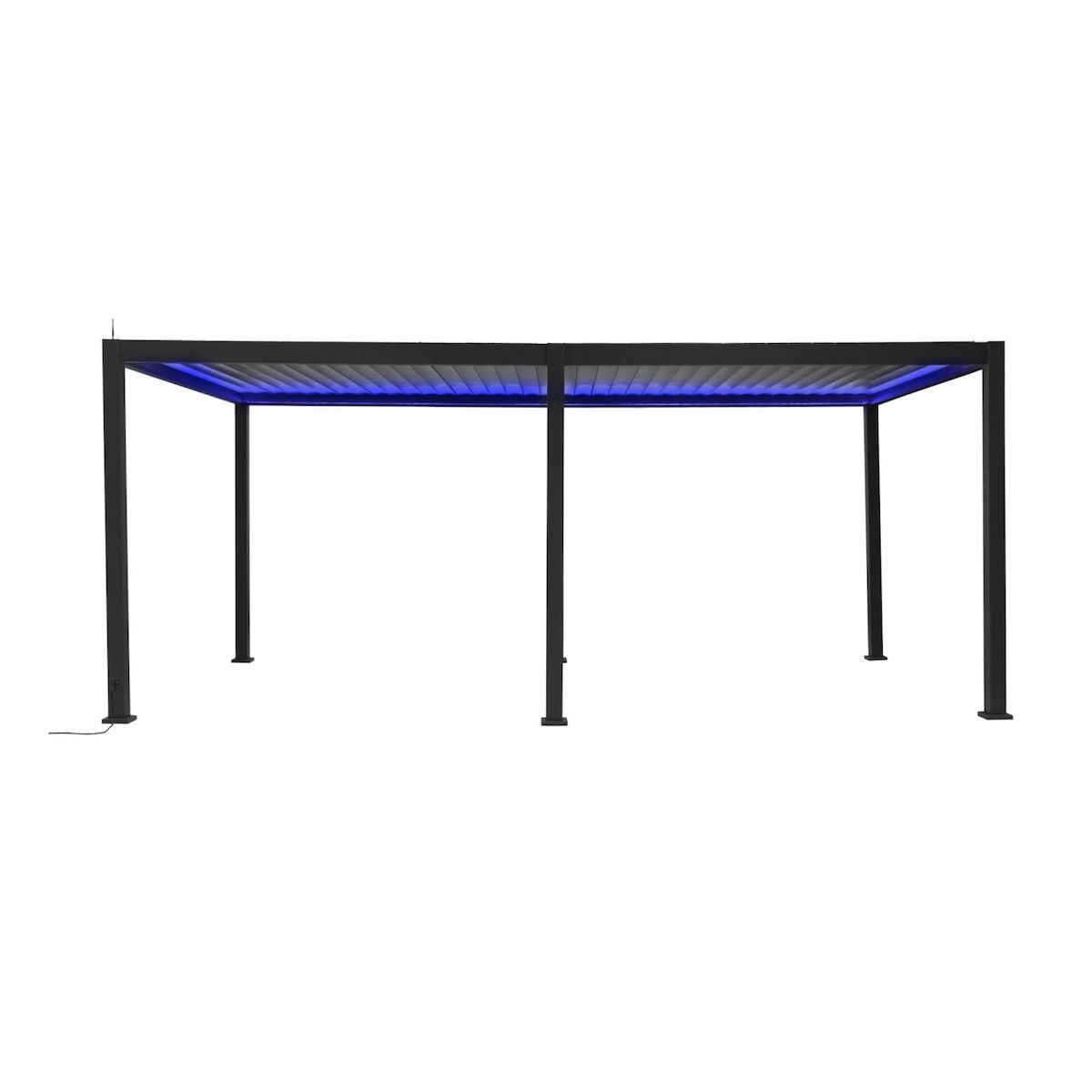 SWEEEK Pergola bioclimatique aluminium motorisée 6x3m avec éclairage LED Triomphe