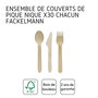 Voir la diapositive 4 : Fackelmann Ensemble de couverts en bois pour pique-nique x30 chacun Fackelmann Move