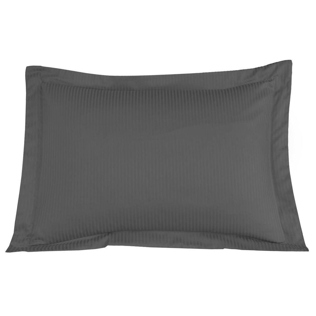 Sensei Maison Lot de 2 taies d'oreiller rayées en satin de coton 120 fils VERSALUXE