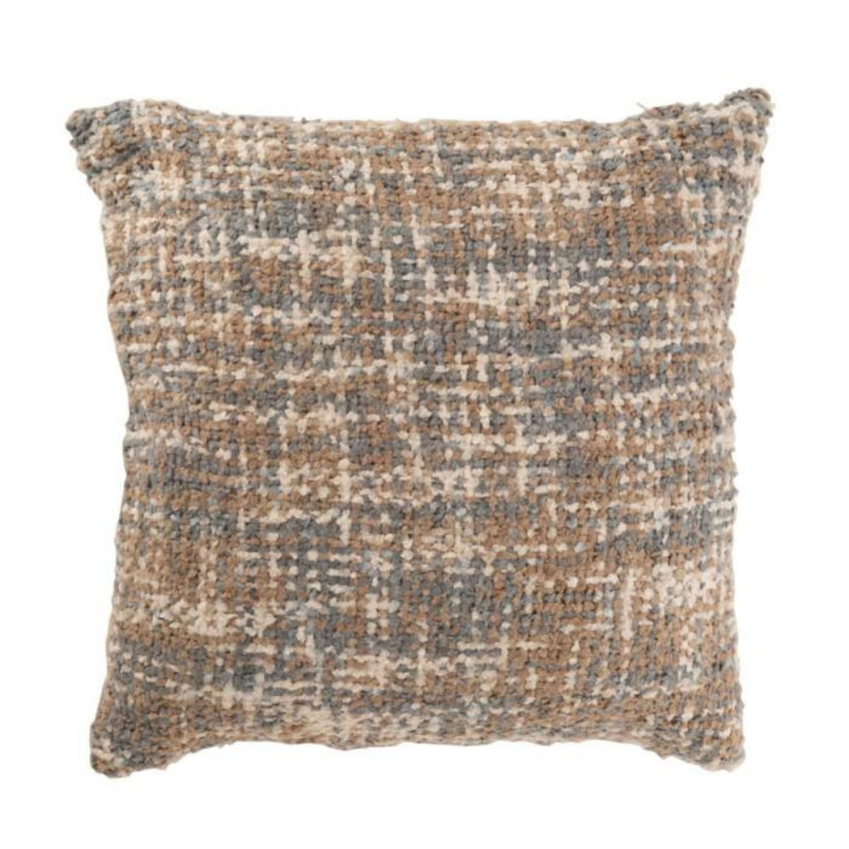 Paris Prix Coussin en Tweed  Cosy  45x45cm Bleu Clair & Beige