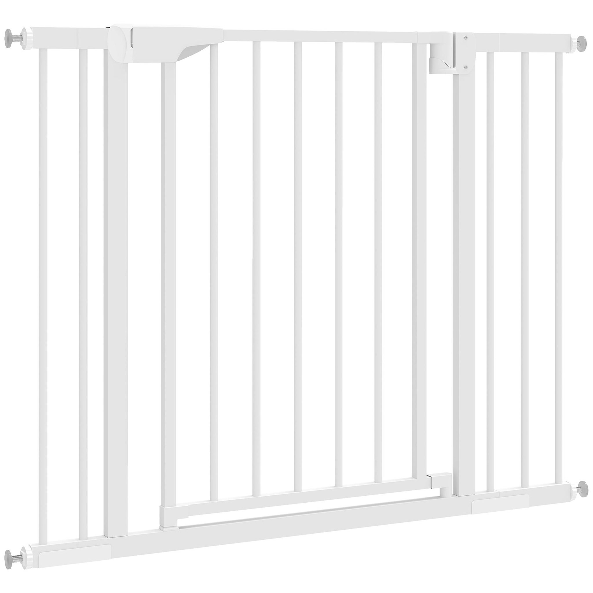 Voir la diapositive 5 : PAWHUT Barrière de sécurité chien largeur réglable 76-103 cm acier blanc
