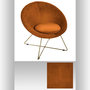 Voir la diapositive 4 : ATMOSPHERA Fauteuil de salon en velours Evan - Ocre