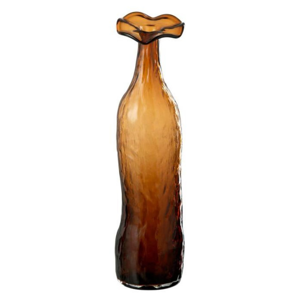 Paris Prix Vase Design en Verre  Eclosion  40cm Marron
