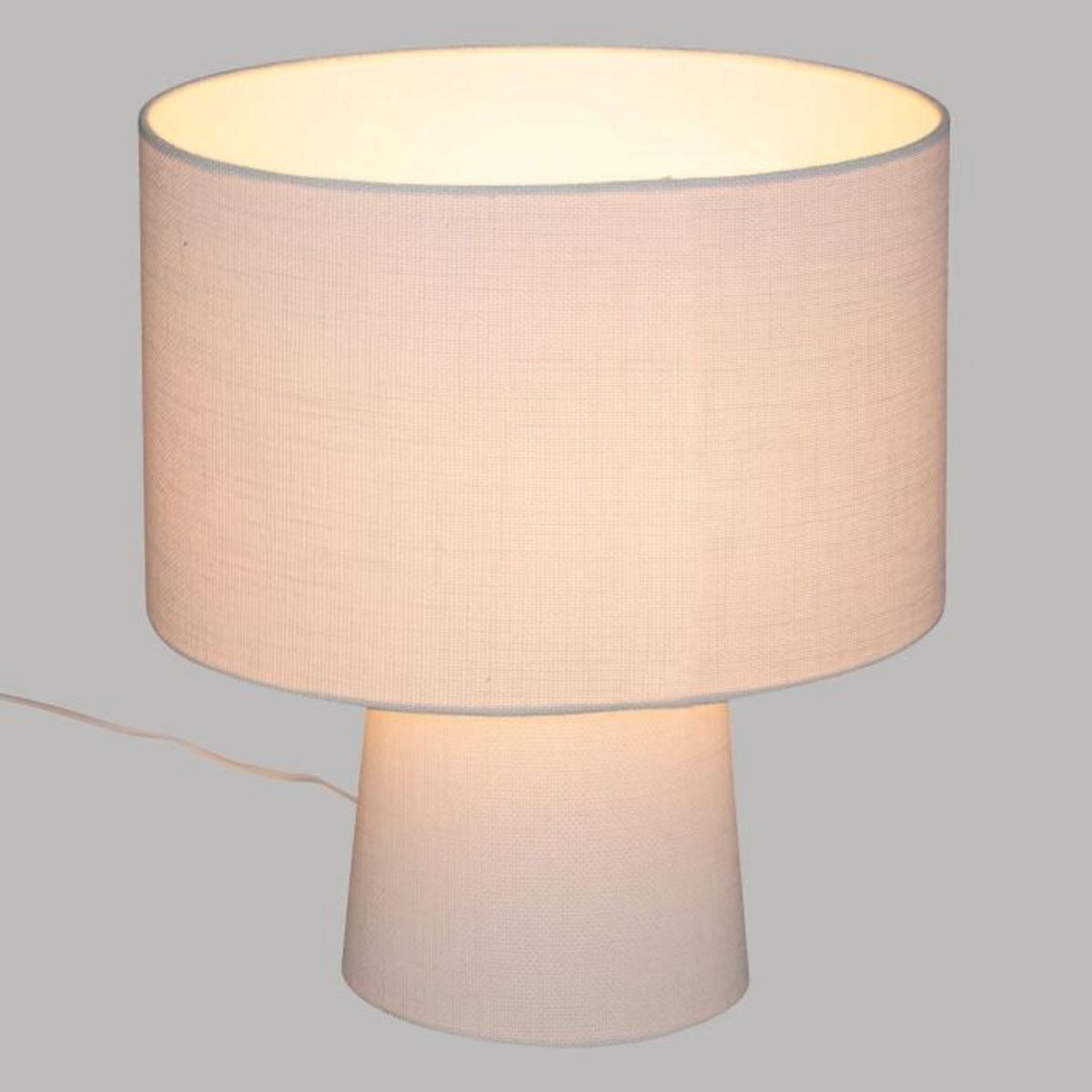 ATMOSPHERA Lampe à Poser en Tissu  Eira  45cm Blanc