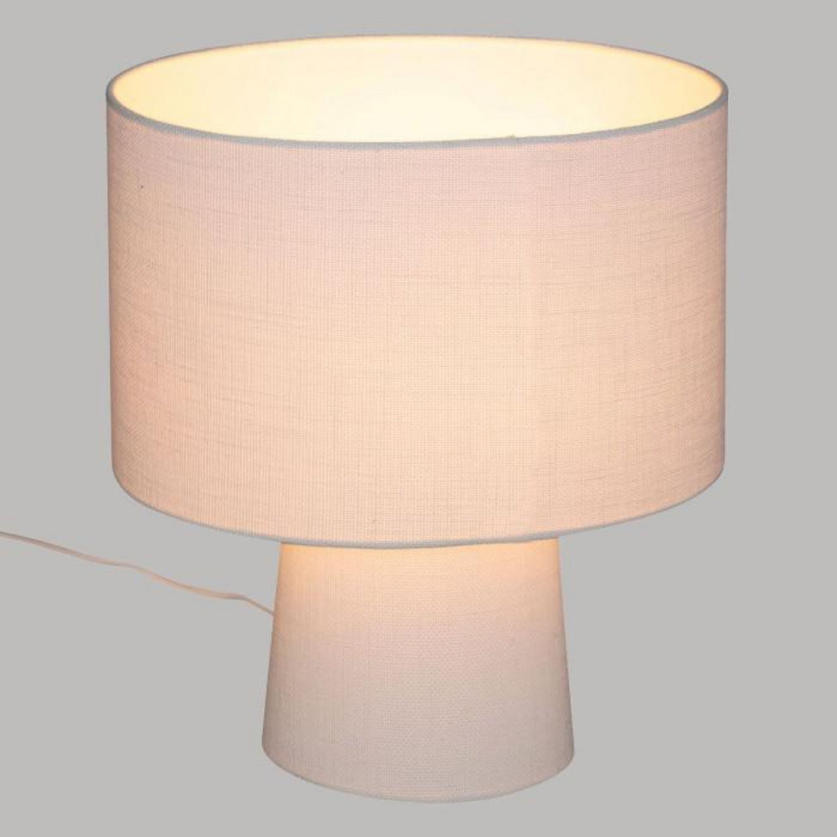 ATMOSPHERA Lampe à Poser en Tissu  Eira  45cm Blanc