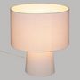 Voir la diapositive 4 : ATMOSPHERA Lampe à Poser en Tissu  Eira  45cm Blanc
