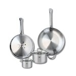 ELO Ensemble de 2 Poêles de cuisson 28 et 32 cm et 2 faitouts 12 et 16 cm Elo Profi Citrin