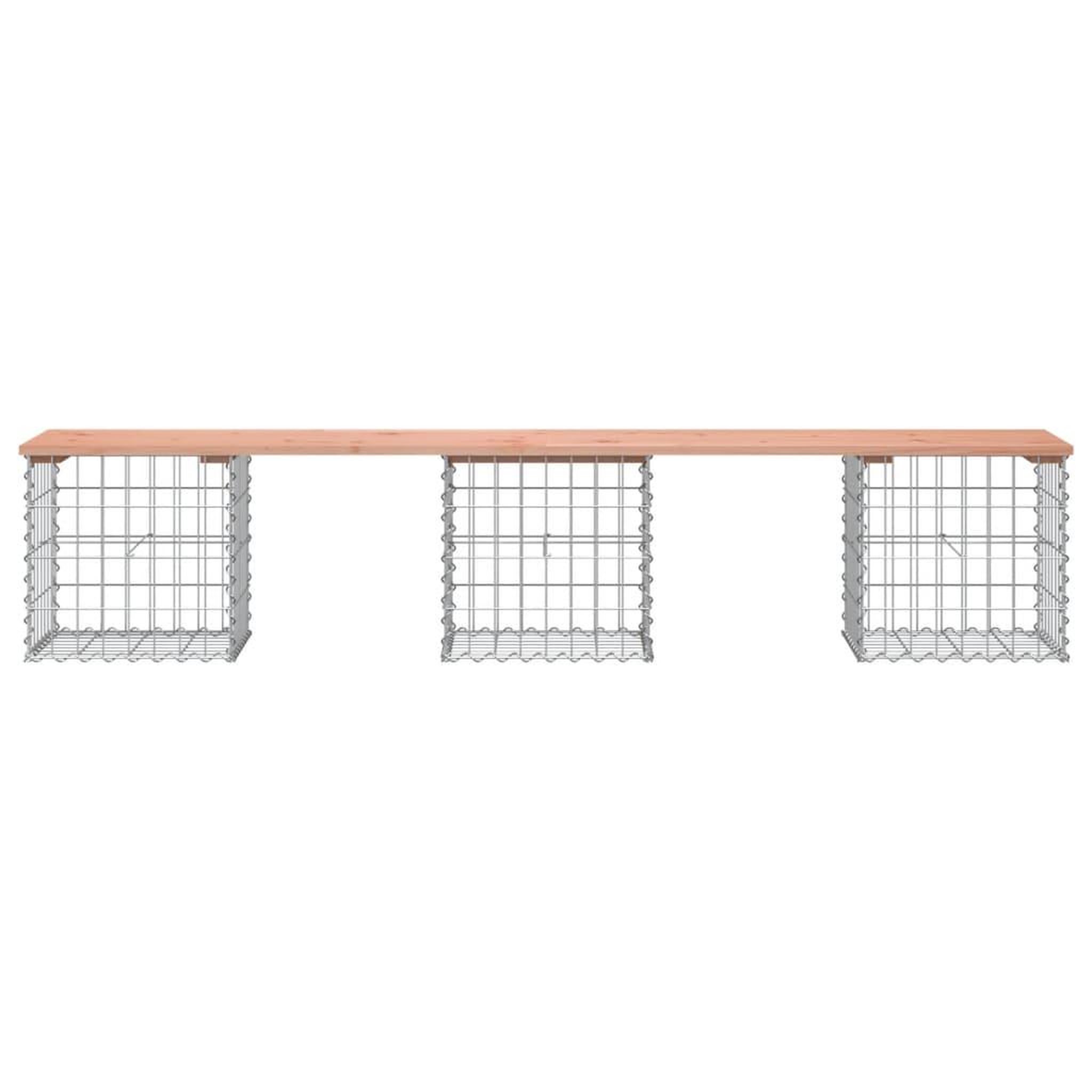 Voir la diapositive 3 : VIDAXL Banc de jardin design gabion 203x44x42cm bois massif de douglas
