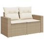Voir la diapositive 3 : VIDAXL Salon de jardin avec coussins 9 pcs beige resine tressee