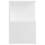 Voir la diapositive 5 : VIDAXL Tables de chevet 2 pcs blanc 35x35x55 cm bois d'ingenierie
