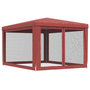 Voir la diapositive 5 : VIDAXL Tente de fete avec 4 parois laterales en maille Rouge 3x4m PEHD