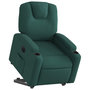 Voir la diapositive 3 : VIDAXL Fauteuil inclinable electrique vert fonce tissu