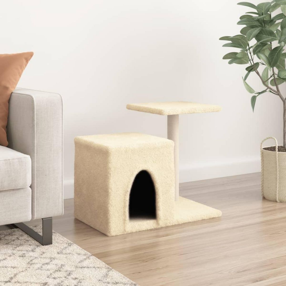 VIDAXL Arbre a chat avec griffoirs en sisal creme 50,5 cm