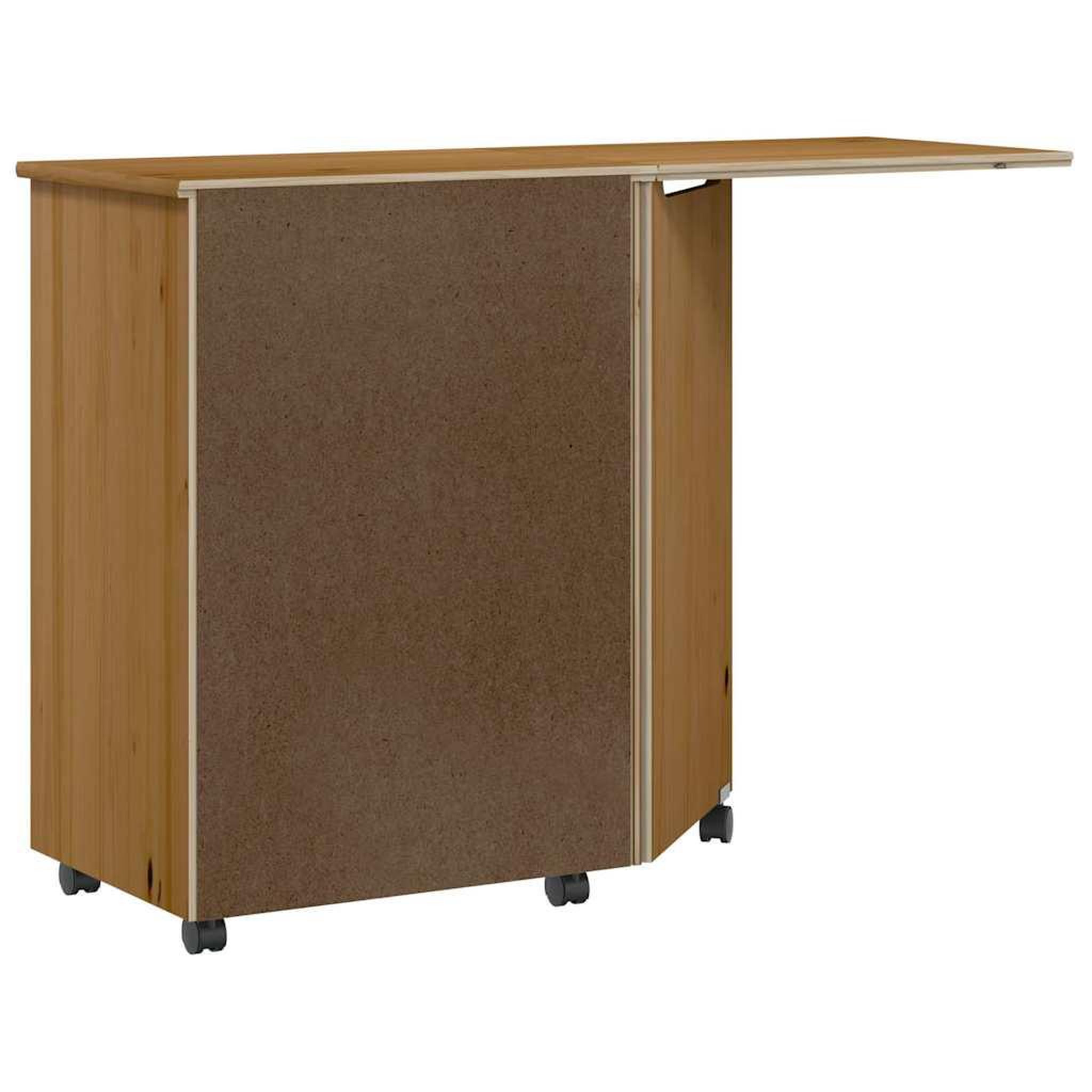 Voir la diapositive 5 : VIDAXL Armoire roulante avec bureau MOSS marron miel bois de pin