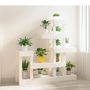 Voir la diapositive 3 : VIDAXL Support a plantes Blanc 92x25x97 cm Bois massif de pin