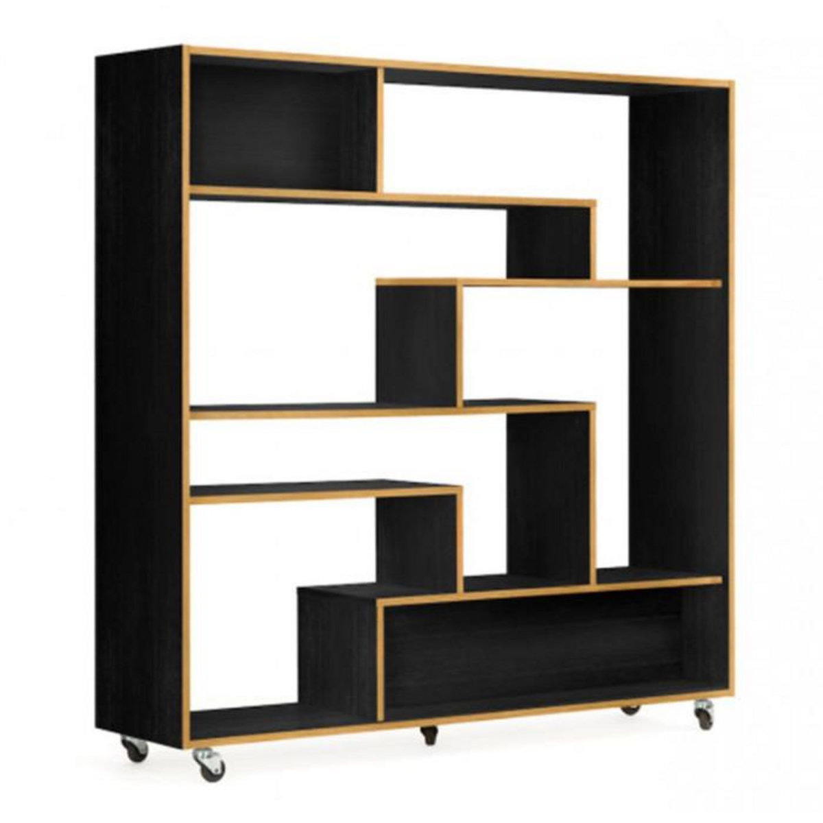 Paris Prix Étagère Bibliothèque Design  Southbury  143cm Chêne & Noir