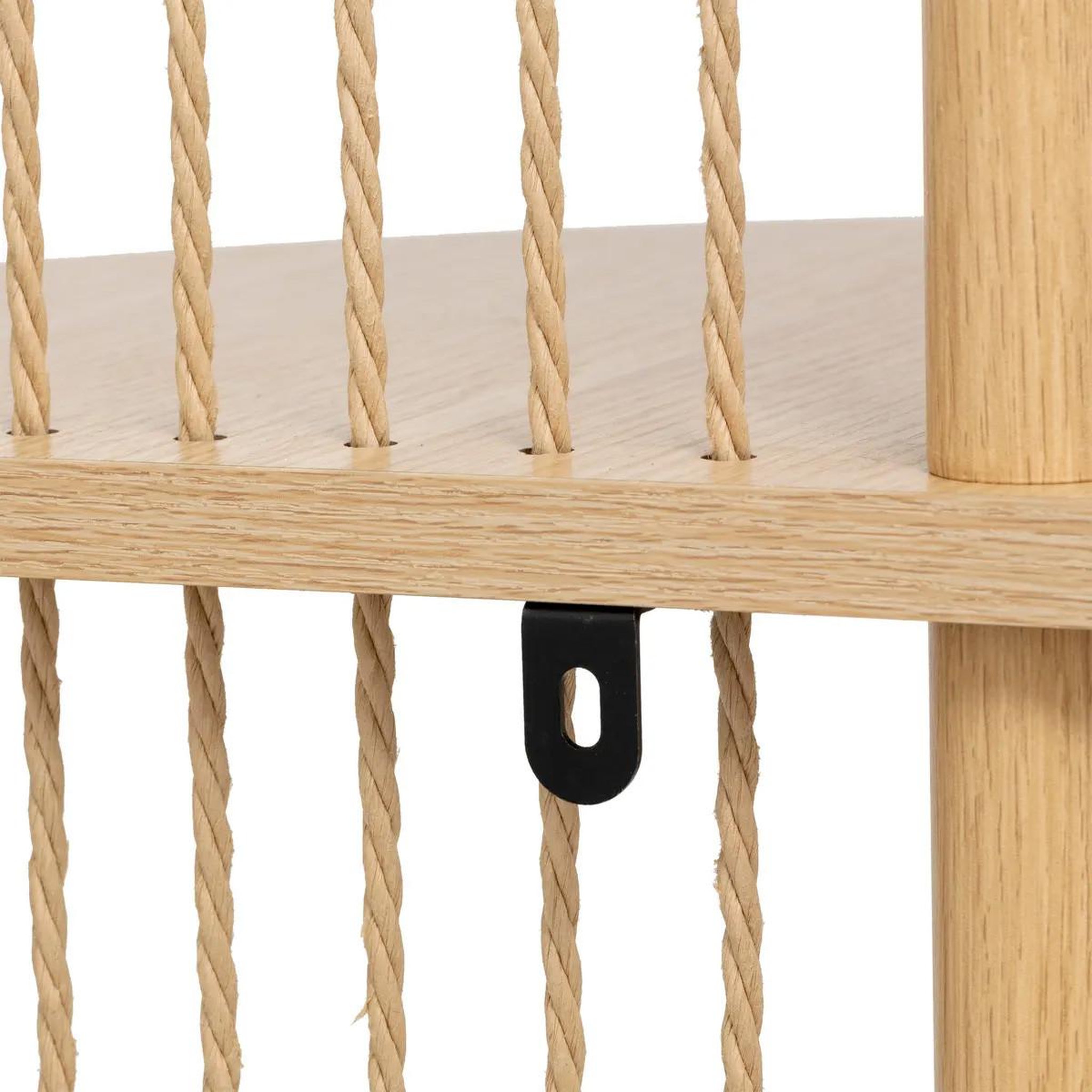 Voir la diapositive 2 : FIVE Étagère d'angle 4 niveaux  kord  110cm naturel