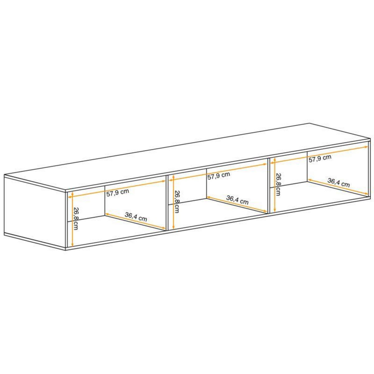Paris Prix Banc TV Mural Design  Switch  180cm Noir