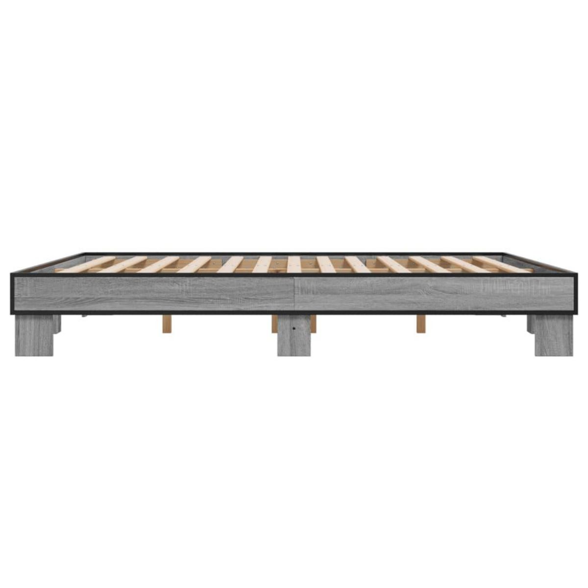 VIDAXL Cadre de lit sans matelas sonoma gris 160x200 cm