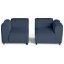 Voir la diapositive 3 : LISA DESIGN Suaro - canapé modulable 2 places en tissu texturé